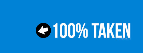 100 Percent Taken Guy Blue Arrow Facebook Cover