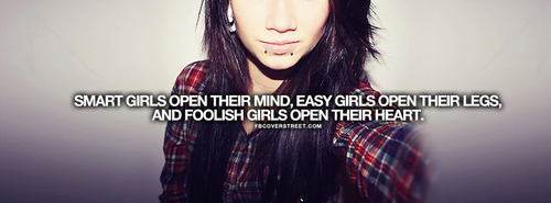 A Girls Mind Heart and Legs Quote Facebook Cover