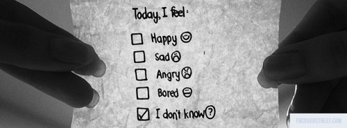 Today I Feel Black and White Facebook Cover