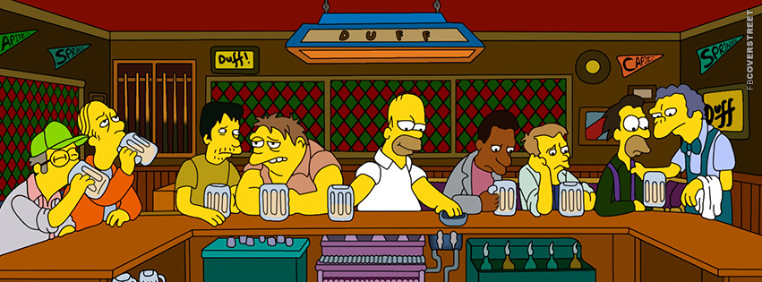 The Simpsons Last Supper  Facebook Cover
