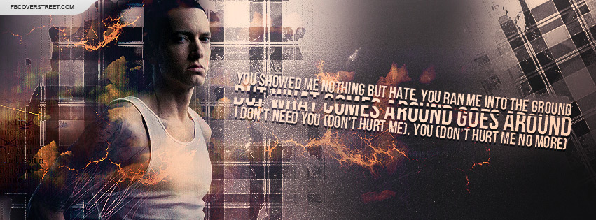 Eminem No Love Lyrics Facebook Cover