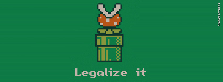 Legalize It Mario Plant  Facebook Cover