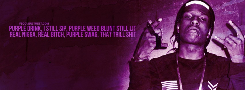 Asap Rocky Purple Everything Quote Facebook Cover