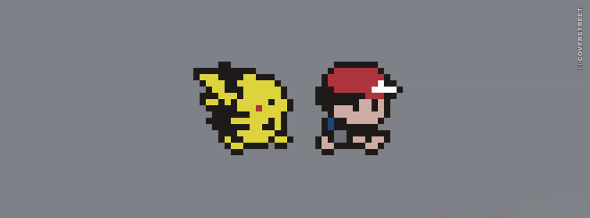 Pokemon Pikachu and Ash Ketchum  Facebook Cover