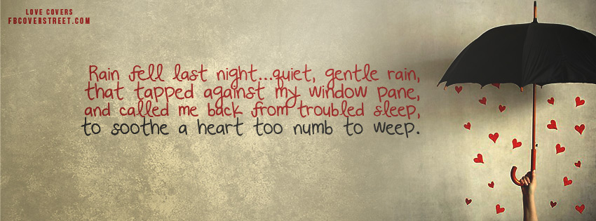 Rain Love Poem Facebook Cover