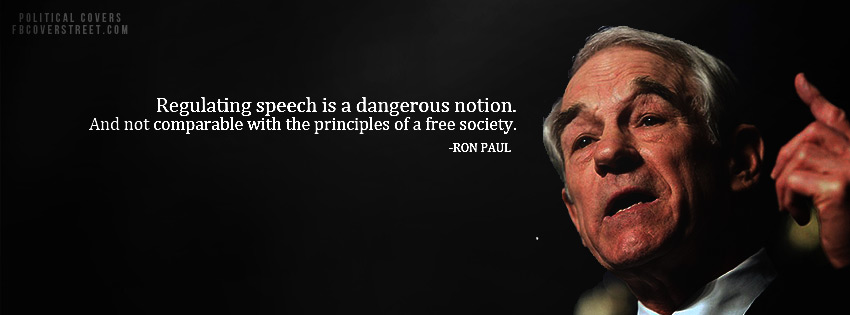 Ron Paul Regulating Speech Quote Wallpaper