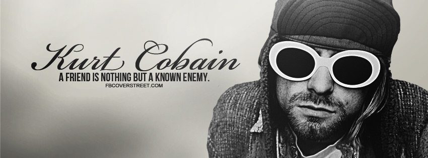 Kurt Cobain Friend Enemy Quote Wallpaper