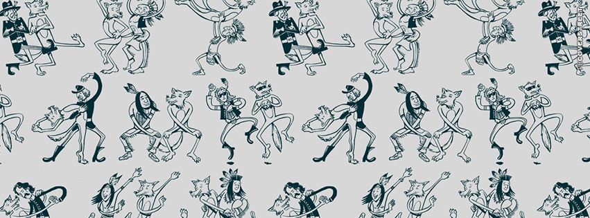 Dancing With Wolves Pattern  Wallpaper