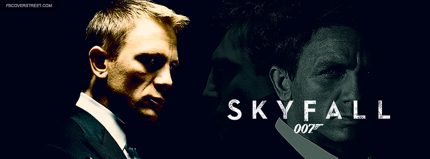 Skyfall 007 James Bond Daniel Craig Different Faces Facebook Cover