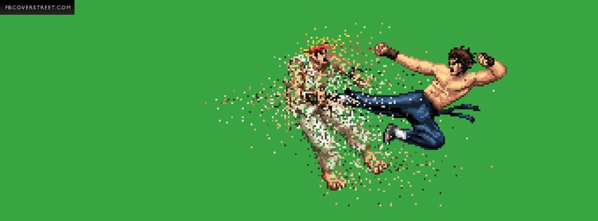 Street Fighter Ryku Exploding Into Pixels  Wallpaper