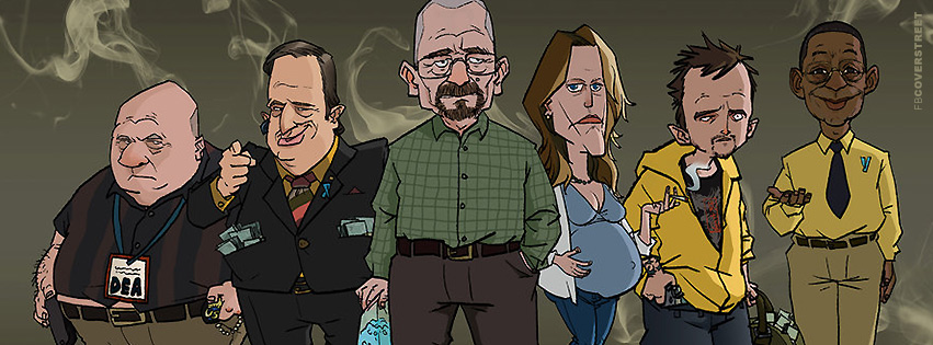 Breaking Bad Funny Cast Cartoon Wallpaper