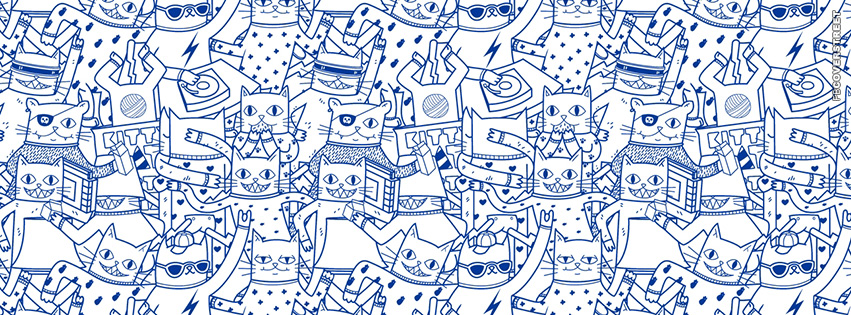 Hipster Internet Cats Pattern  Wallpaper