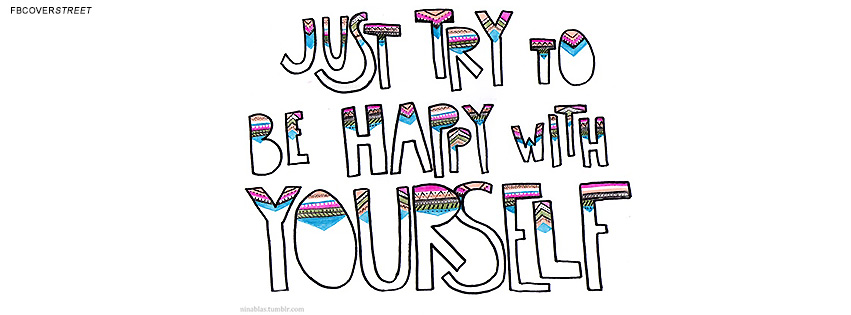 Be Happy With Yourself Cool Text Quote  Wallpaper