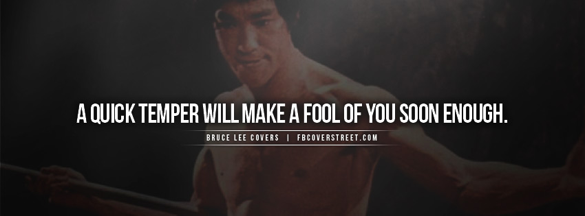 Bruce Lee Quick Temper Quote Wallpaper