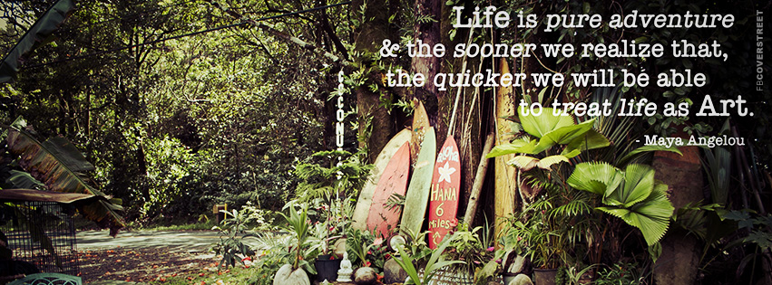 Life is Pure Adventure Quote  Wallpaper