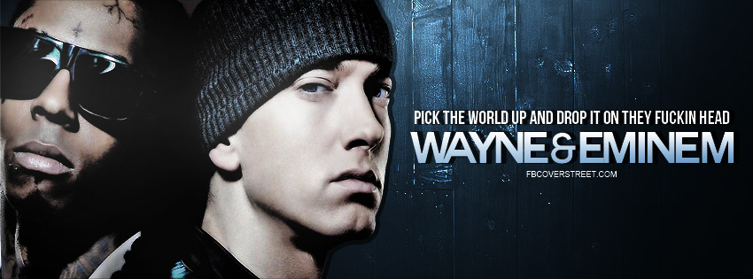 Wayne And Eminem Drop The World Quote Wallpaper
