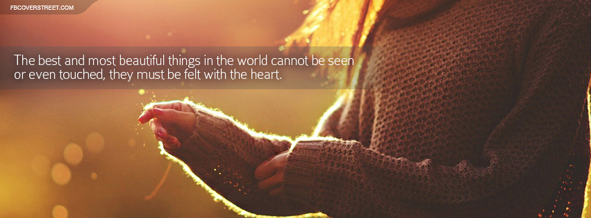 Best And Beautiful Things Must Be Felt With The Heart Quote Wallpaper