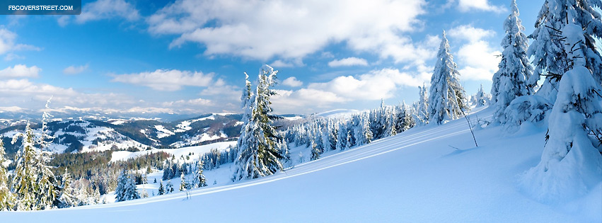 Winter Mountain Slope Photograph Facebook Cover
