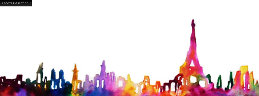 Colorful Watercolored Paris Artwork  Wallpaper