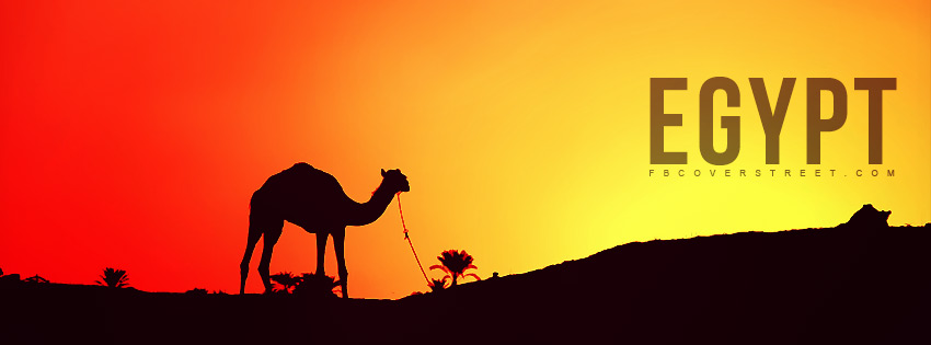 Egypt Camel Sunset Facebook Cover