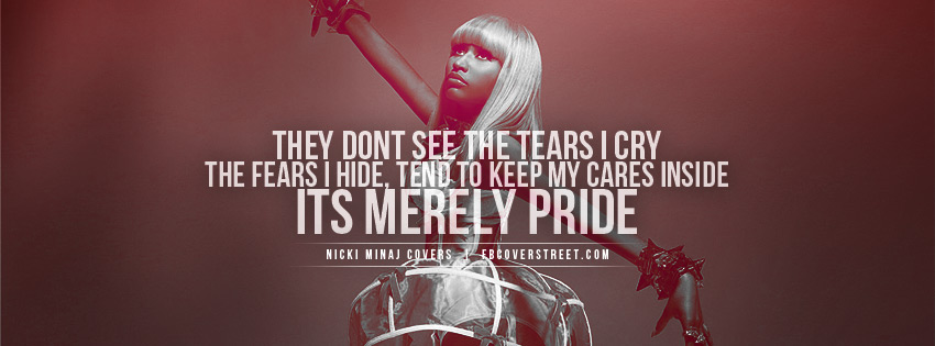 Nicki Minaj Merely Pride Quote Wallpaper