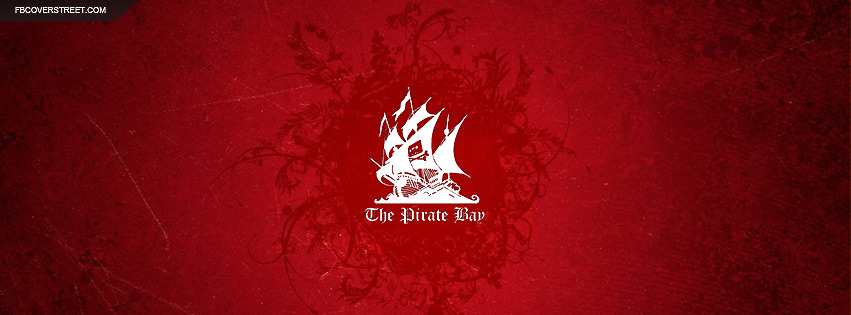 The Pirate Bay Grungy Floral Logo Wallpaper