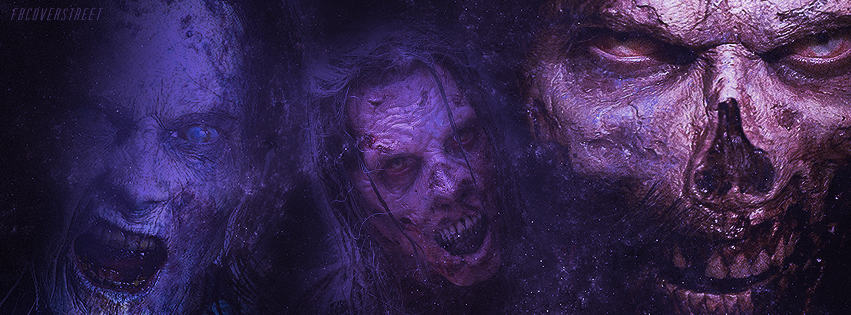 The Walking Dead Season 5 Zombies Purple Wallpaper