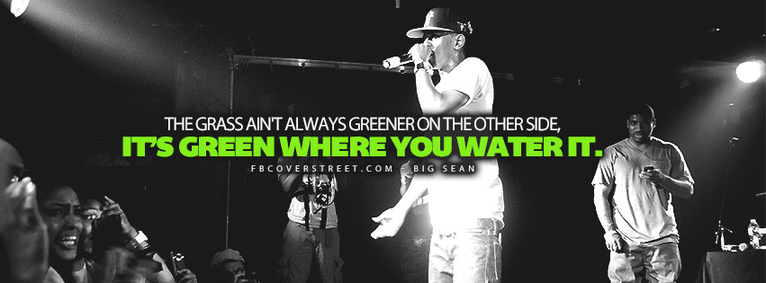 The Grass Aint Always Green Big Sean Quote  Wallpaper