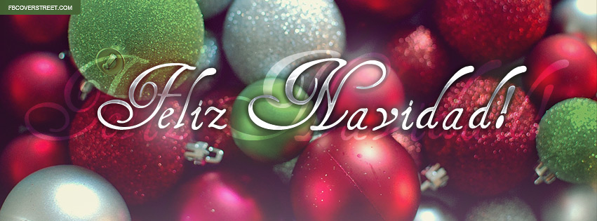 Feliz Navidad Green Red and White Ornaments Picture