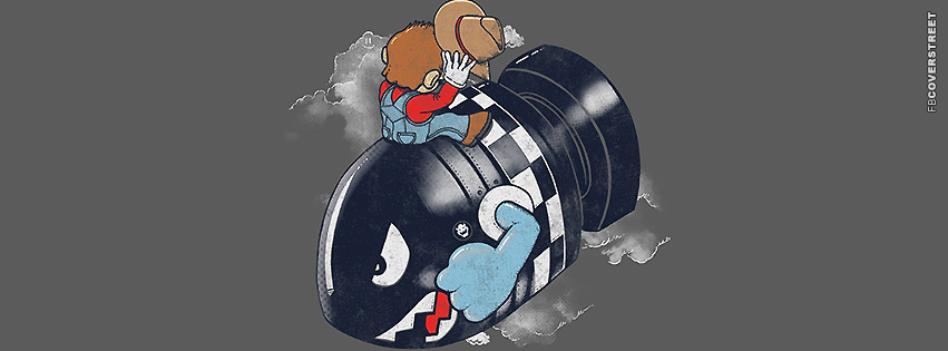 Mario Riding a Bullet  Wallpaper