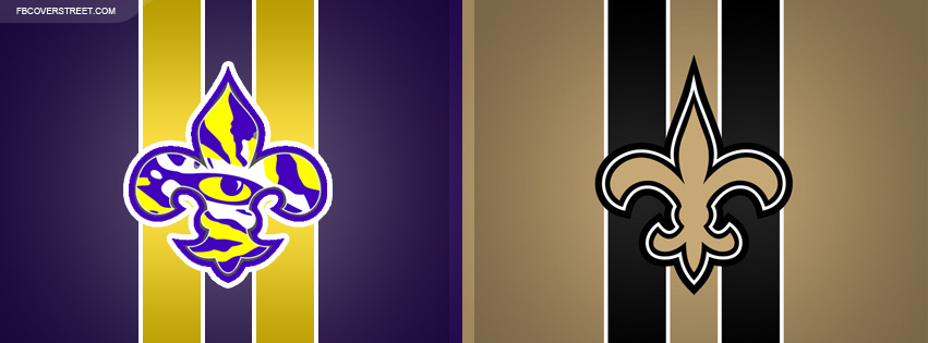 LSU Tigers and New Orleans Saints Logos Wallpaper