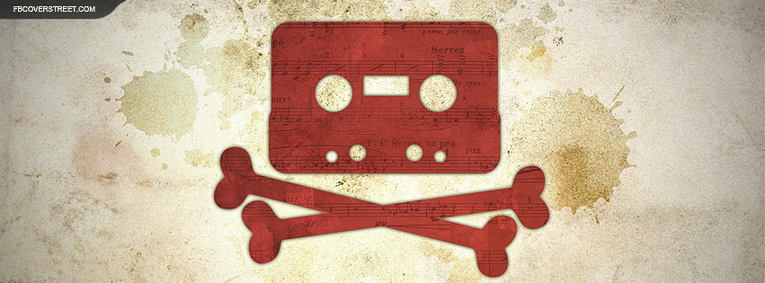 The Pirate Bay Skull and Bones Tape Cassette Wallpaper