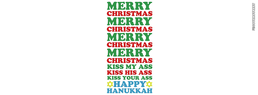 Merry Christmas Kiss My Ass Happy Hanukkah  Wallpaper