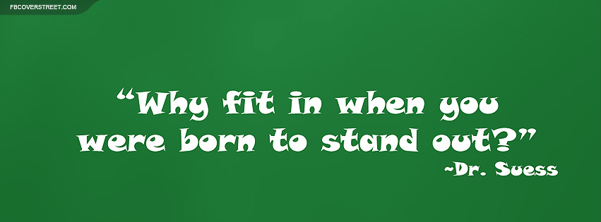 Dr Seuss Why Fit In Quote Wallpaper
