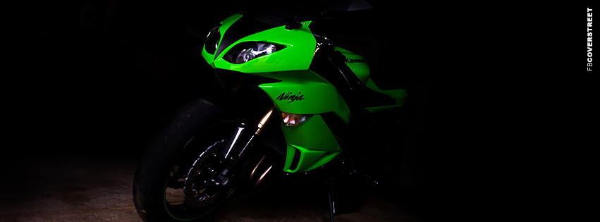 Black Ninja Motorbike Dark  Picture