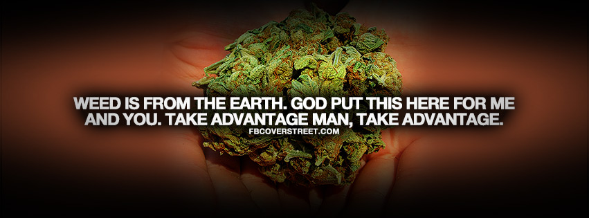Weed Is From Earth Quote Wallpaper