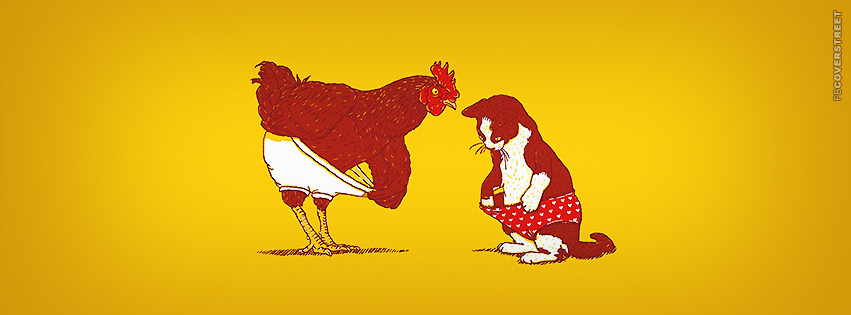 Cat and Rooster lol  Wallpaper