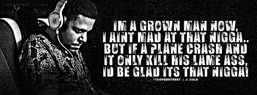 J Cole Rich Niggaz Lyrics Quote Facebook Cover