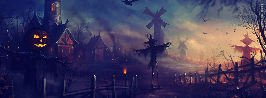 Halloween Farm Artwork  Wallpaper