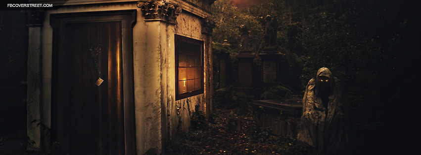 Creepy Cemetary Figure Wallpaper