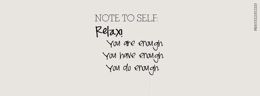 Note To Self Relax  Picture