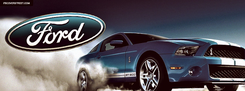 Blue Mustang Cobra GT500 Large Logo Wallpaper