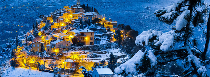 Winterland Village  Wallpaper