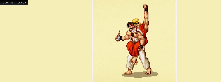 Drunk Streetfighter 8Bit Facebook Cover