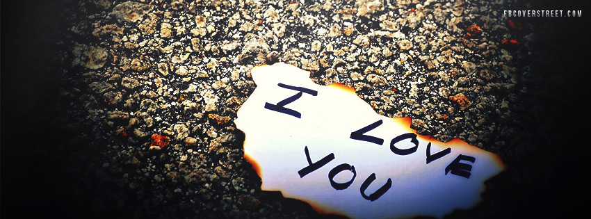I Love You Burned Paper Wallpaper
