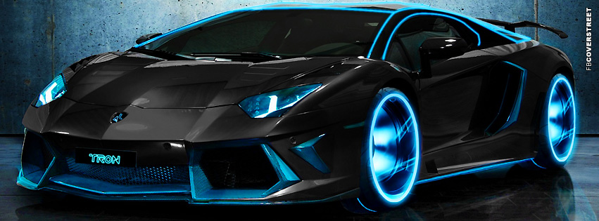 Tron Blue Lambo  Wallpaper