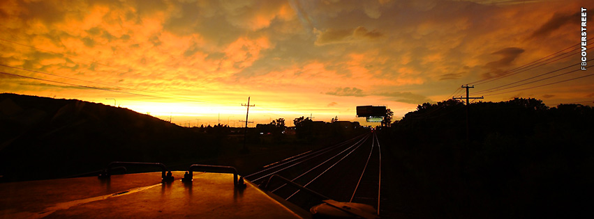 Train Sunset Photograph  Wallpaper