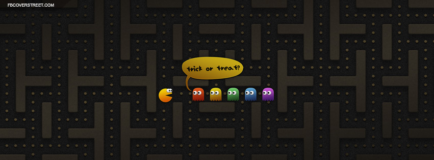 Pacman Ghosts Trick or Treat Wallpaper