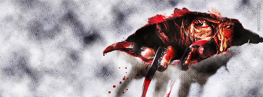 Freddy Krueger Slicing Through Facebook Timeline Cover  Wallpaper