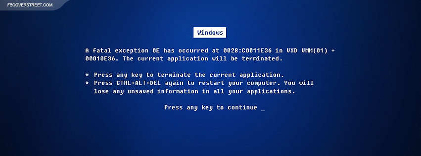 Windows Blue Screen of Death  Wallpaper